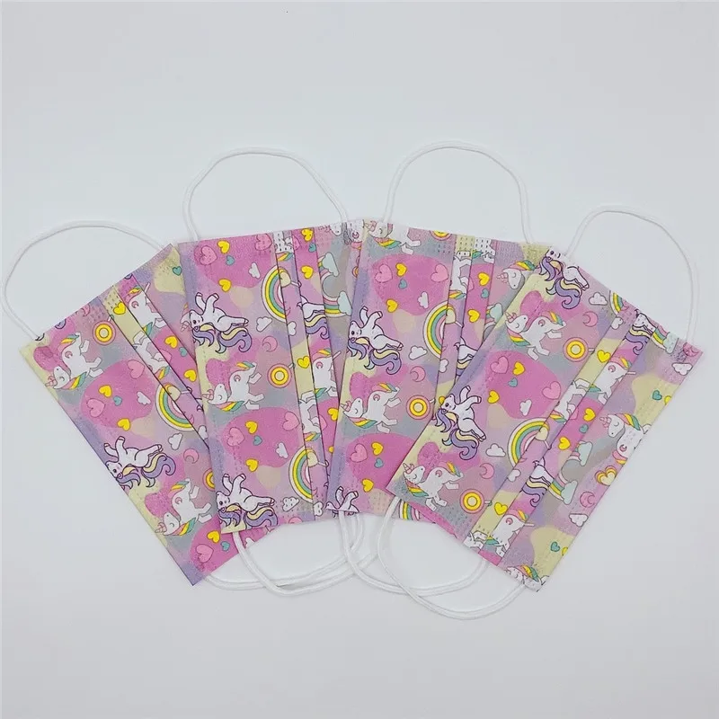 

Disposable Protective Dust Masks 3-Layer high quality Non-woven Fabric Mask Masque Mascarillas Child Kids Cartoon Mask