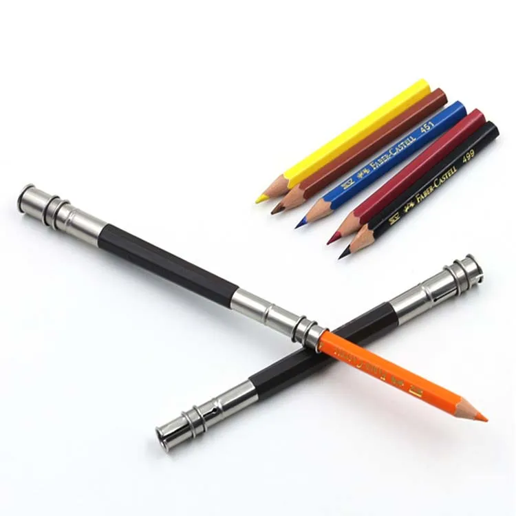 

2Pcs Adjustable Dual Head Pencil Extender Holder Sketch School Office Art Write Tool Pencil Mechanical Drafting Pencil