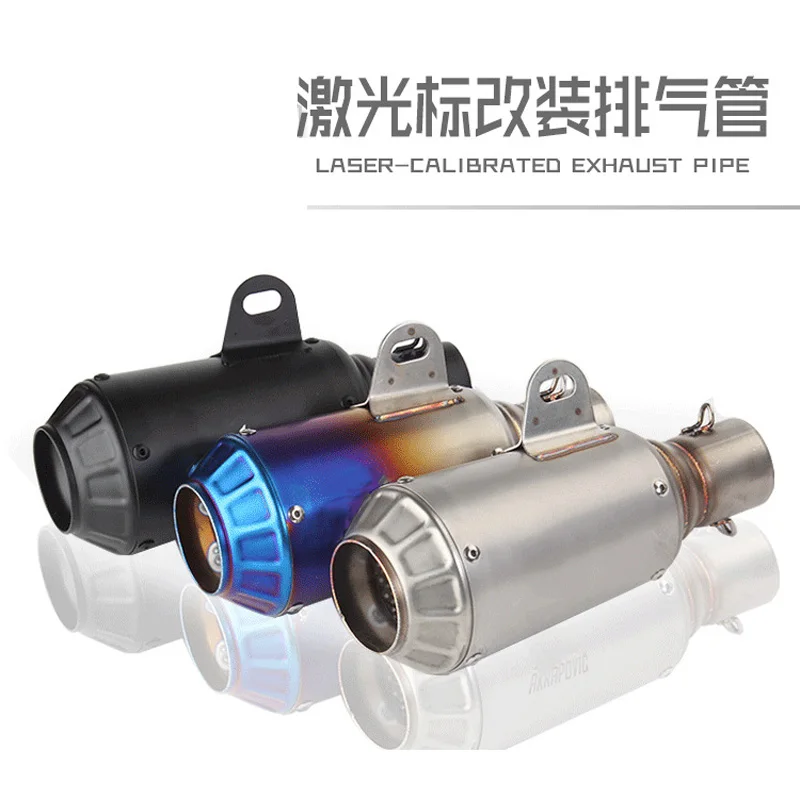 

Универсальный мотоциклетный rcycle выхлопная труба, модифицированный лазерный глушитель для ниндзя 250 ATV PCX155 NVX155 R25 MSX mt09