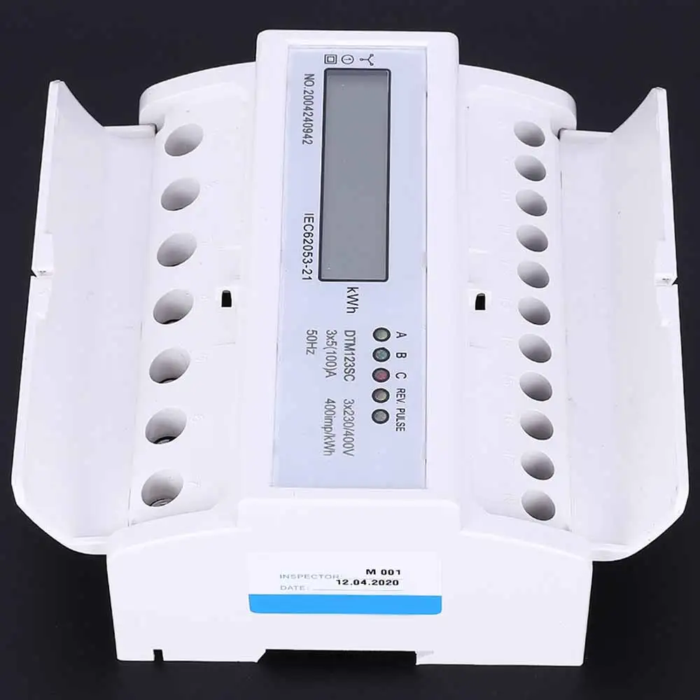 

Energy Meter DTM123SC 3 Phase KWh Meter with LCD Display Energy Consumption Digital Electric Power Meter 5-100A