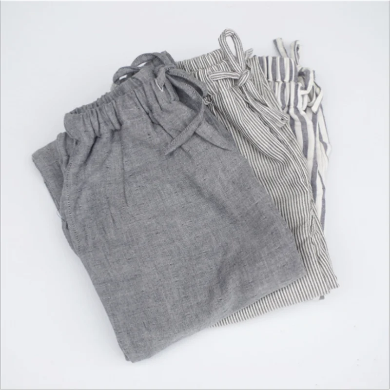 2019 Осенняя брендовая домашняя одежда для пар Повседневная полосатая Пижама