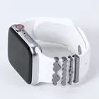 Лидер продаж, металлическое кольцо-талисман для часов Apple, ремешок с алмазным орнаментом для браслета iwatch, силиконовый ремешок для смарт-часов, аксессуары