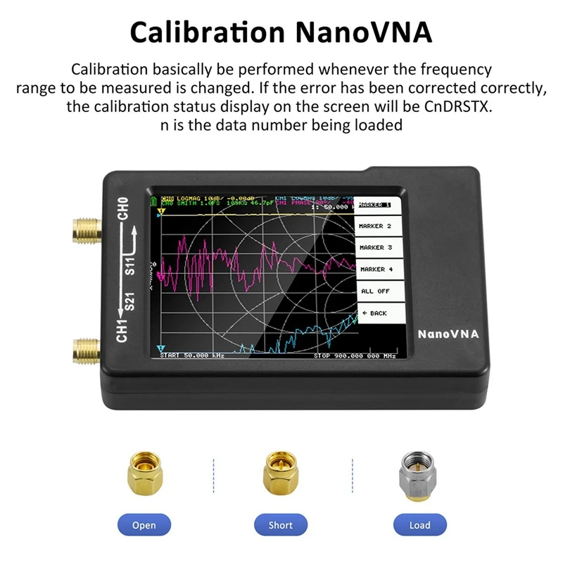 Векторный анализатор сети Nanovna 2 8 дюймовый сенсорный экран с чехлом и фильтром