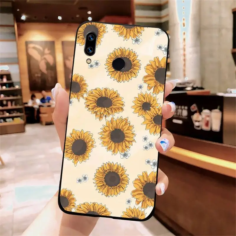 

Daisy Sunflower painting flowers coque cover funda Phone Case For Xiaomi Redmi note 7 8 9 t k30 max3 9 s 10 pro lite