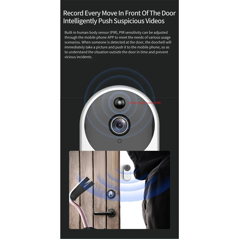 

Tuya Wifi Video Smart Doorbell Home Wireless Video Doorbell Intercom Security Outdoor Door Bell Ring for Home Security