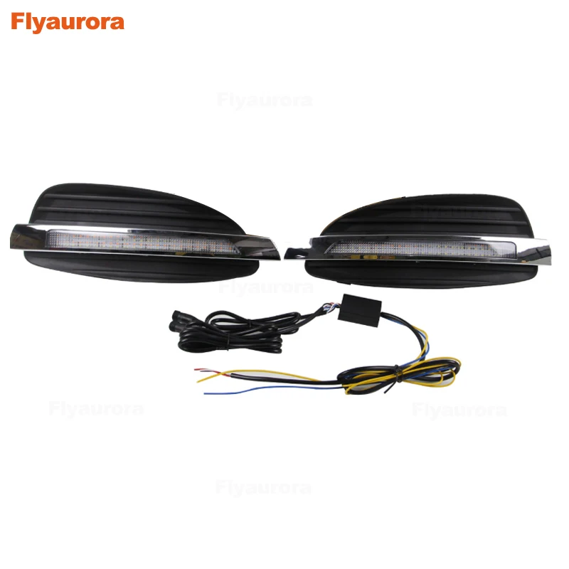 1 пара Автомобильный светодиодный Габаритные огни DRL Противотуманные фары