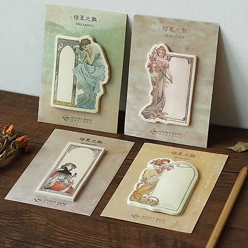 30 листов/шт. Винтажные Ретро Стикеры из крафт бумаги для записей планер бумажные