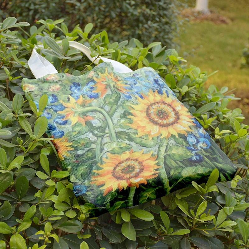 

New Van Gogh Oil Painting Women Canvas Handbag Iris Flower Starry Night Retro Casual Female Shoulder Bag Reusable Shopping Bag