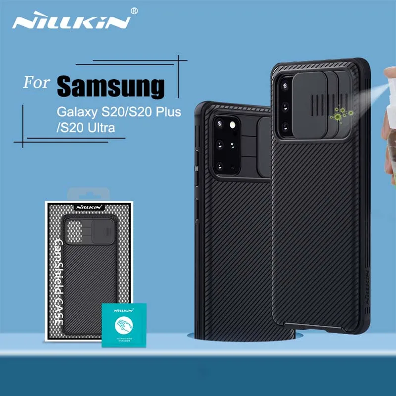 

For Samsung Galaxy S20 FE 5G Case CamShield Pro Rubberized TPU Case With Slide Cover For Samsung S20+ S20 Ultra Nillkin