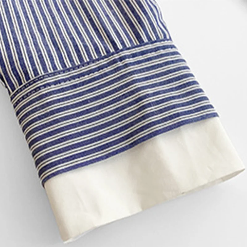 Женская блузка в полоску Повседневная офисная рубашка Корейском стиле