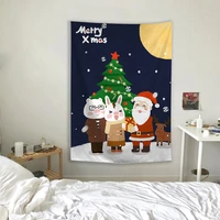 christmas hanging banner children room dormitory bedside bedroom scene decorative hanging cloth hanging cloth christmas gift