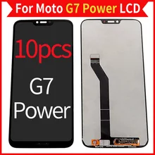 10Pcs/Lot For Moto G7 Power LCD Screen Display With Touch Digitizer Assembly XT1955-5 XT1955-6 Mobile Phone Parts