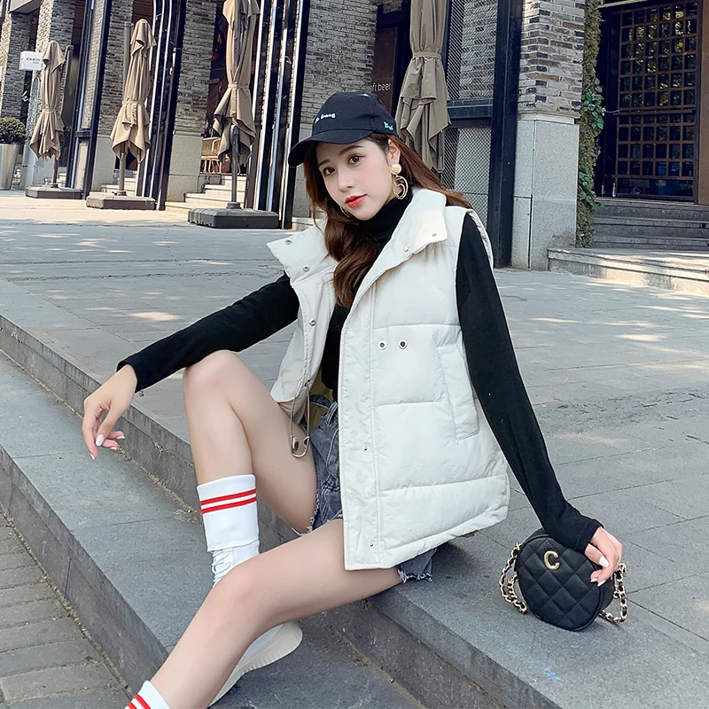 Diwish однотонный зимний женский жилет куртка без рукавов теплый пальто модный