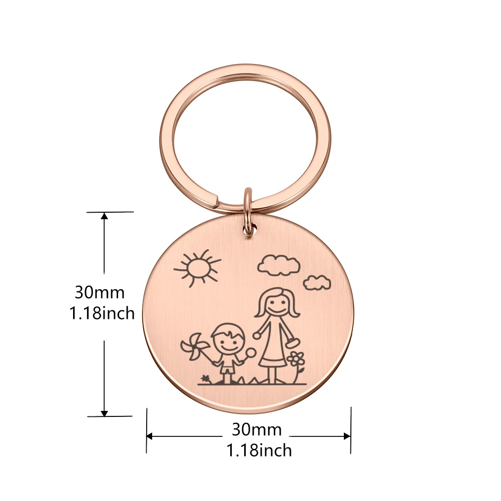 Брелок для ключей из нержавеющей стали с гравировкой подарок клиентов мамы папы