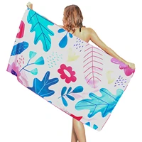 woman beach bath towel fiber polyester cloth bathrobe fashionable bath blanket swimming surfing poncho water absorbent rectangle
