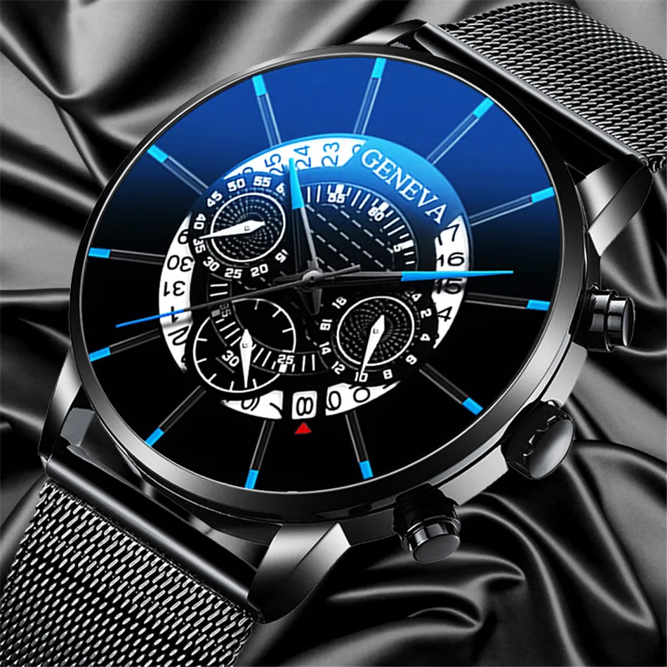 Модные мужские часы Лидирующий бренд роскошные деловые повседневные с
