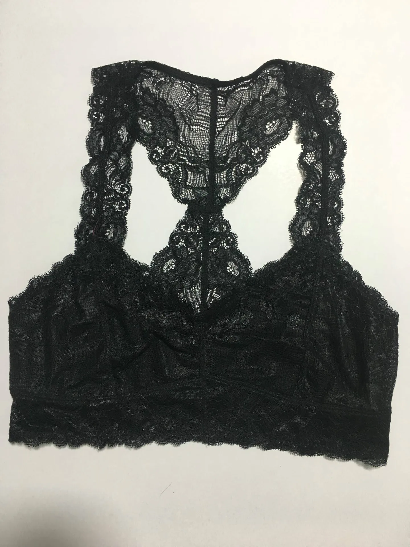 

Women Sports Underwear Racerback Lace Sexy Bra Bralette Push Up Wirefree