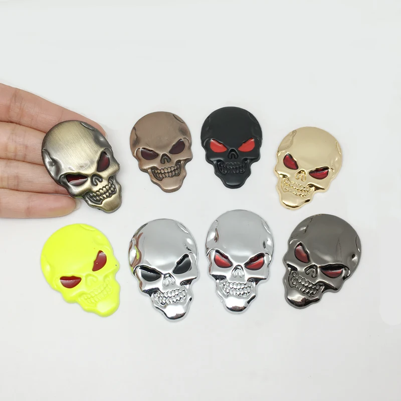 Car styling 3D metal The Punisher Skull Emblem Badge car sticker for Audi Chevrolet Golf Polo Opel Toyota Mazda Nissan Hyundai | Автомобили