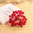 40 шт. миниатюрные пластиковые фрукты, маленькие ягоды, искусственные цветы, красная вишня, искусственный жемчуг, украшение для свадьбы, рождественской елки, дома