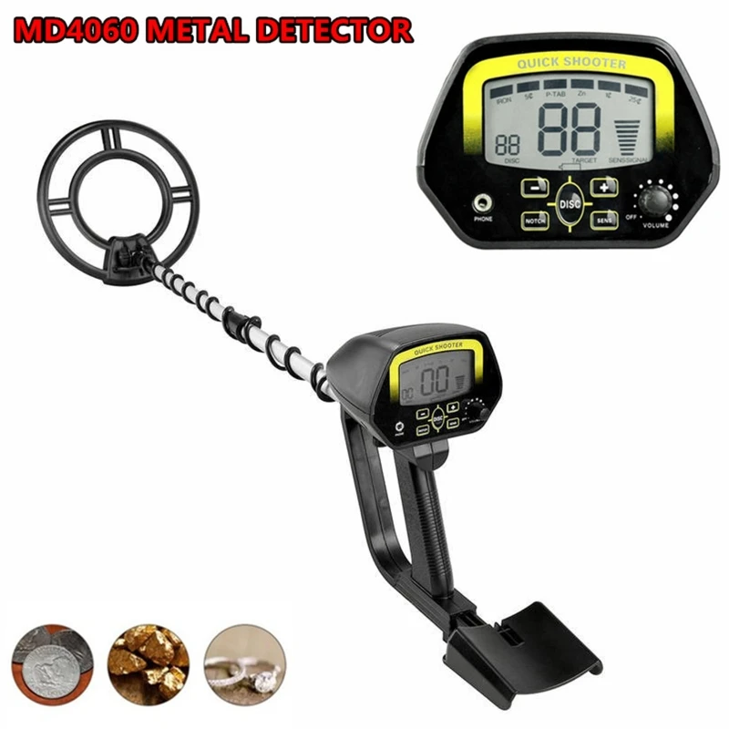 

High Sensitivity MD4060 Underground Metal Detector Gold Digger Treasure Portable Hunter Detector Adjustable Metal Finder