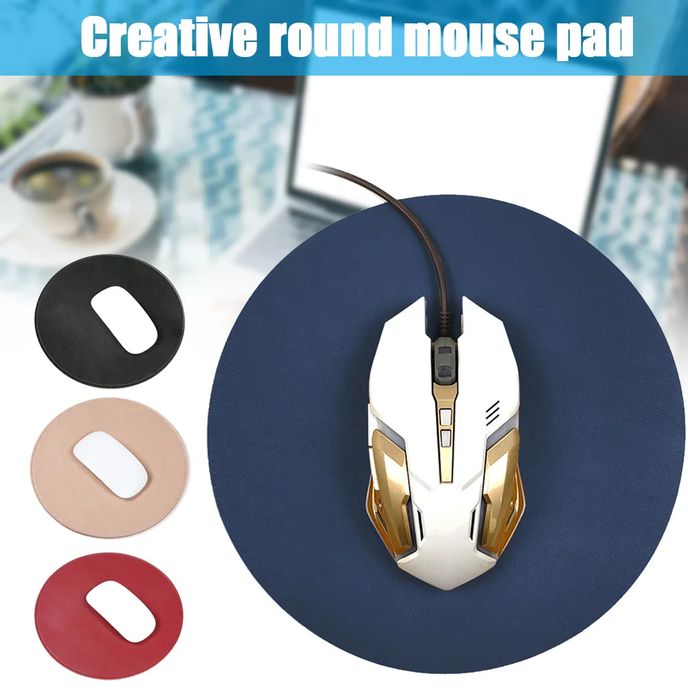 

Comfortable Round PVC Mouse Pad for Computers Laptop Office Home Double sideSafety And Environmental Friendly Double sided EM88