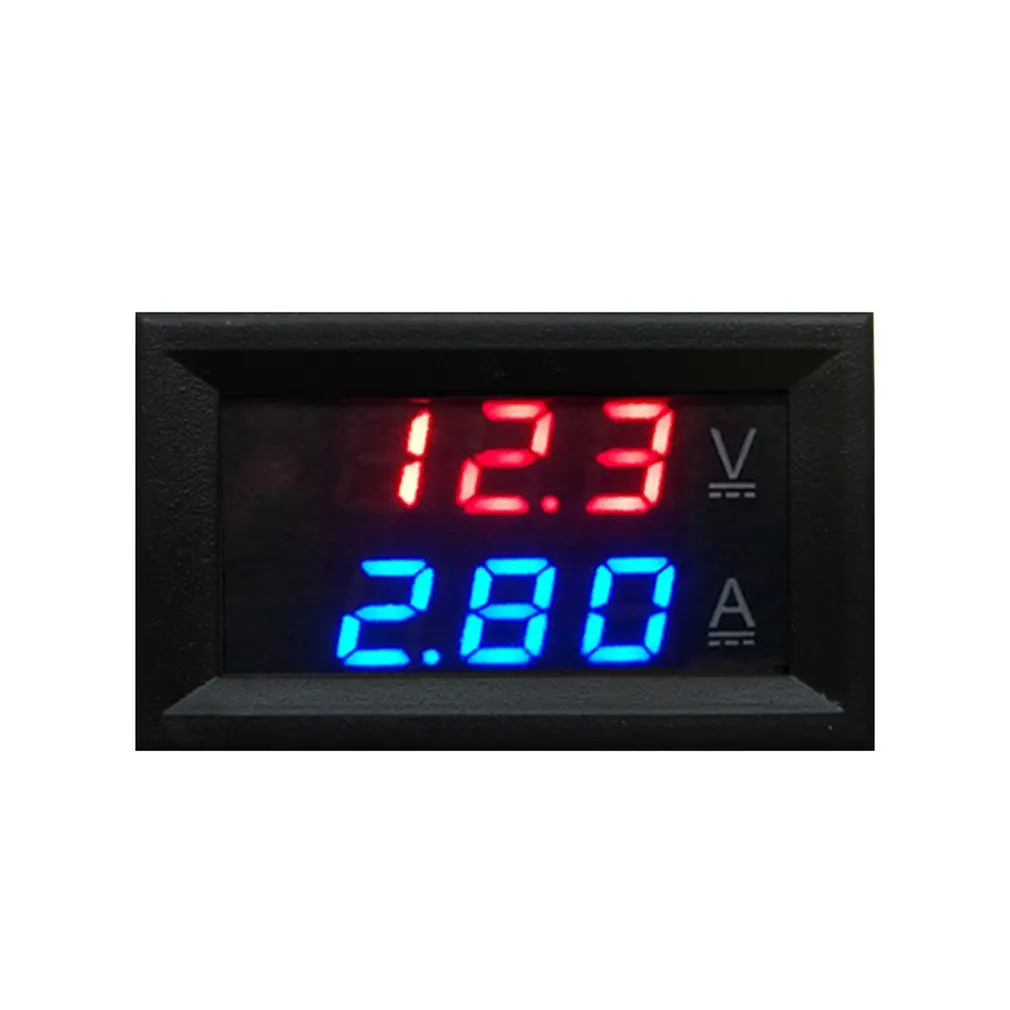 Цифровой амперметр светодиодный Dc 100 в 10/50 А двойной цифровой вольт
