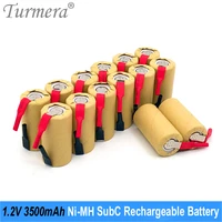 turmera sub c 3500mah 30a 1 2v ni mh rechargeable battery soldering strip for 9 6v 10 8v 12v 14 4v 18v 24v screwdriver drill use
