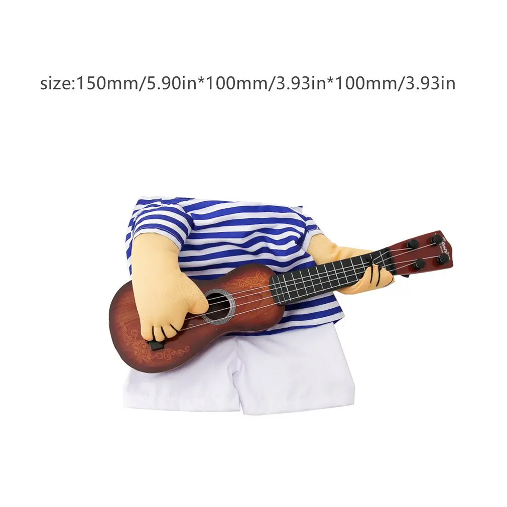 

Funny Pet Funny Holding Guitar Suit Funny Pet Dog Clothes Guitar Dog Transformation Suit Catwalk Playing Guitar