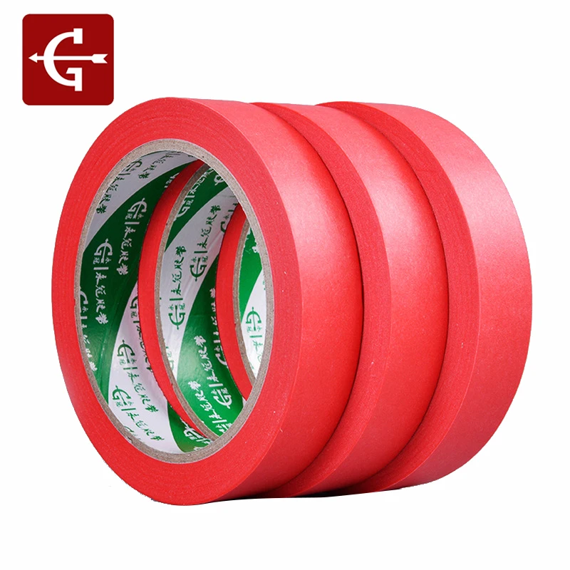 Красная Маскировка ленты мульти Спецификация креп бумага 25 м маскирующая лента