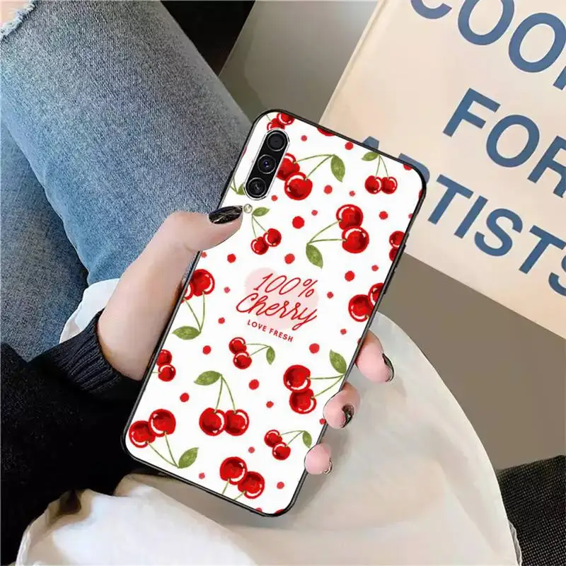 

Pink Cherries Cherry Strawberry Phone Case For Samsung galaxy S 9 10 20 A 10 21 30 31 40 50 51 71 s note 20 j 4 2018 plus