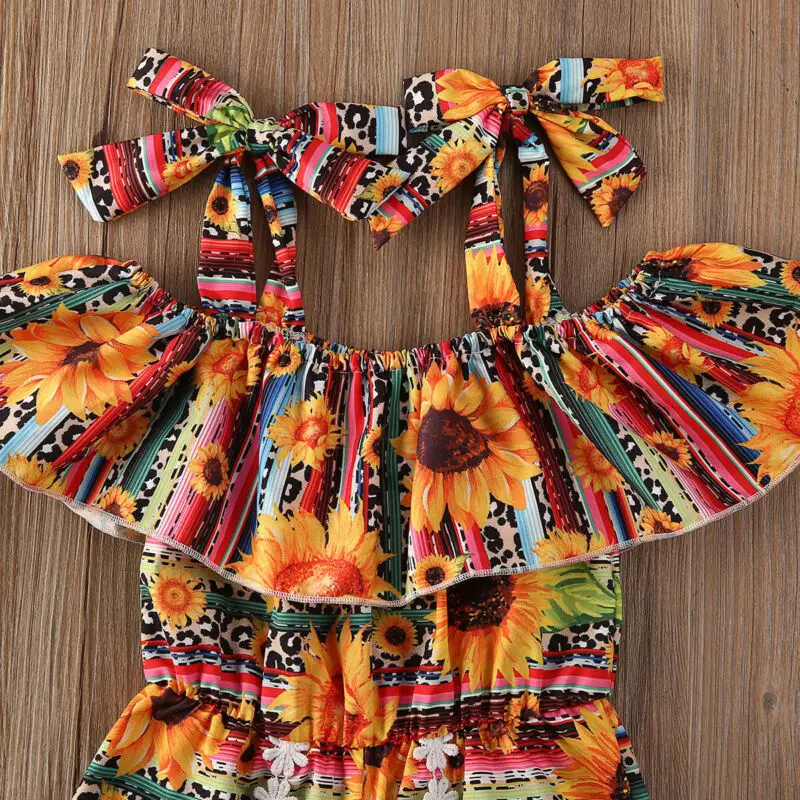 

Fashion Summer Kids Baby Girls Sleeveless Off Shoulder Flower Lace Jumpsuit Romper Clothes Outfits Playsuit