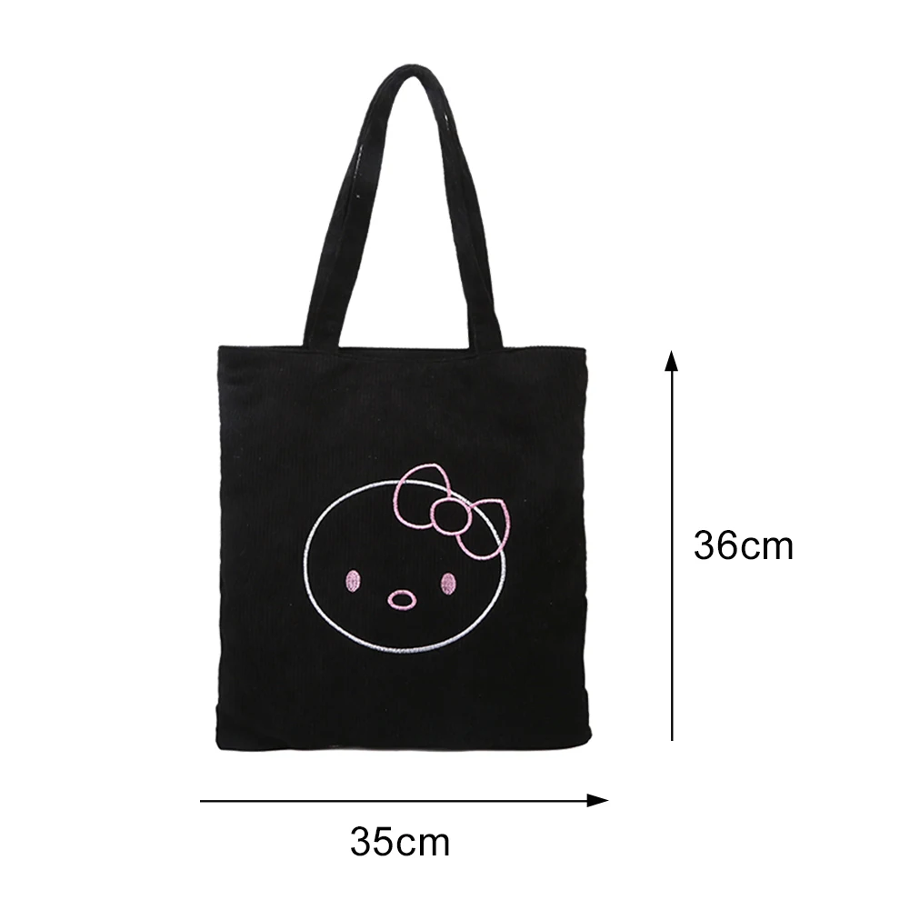 

Women Casual Corduroy Travel Shoulder Purse Fashion Cartoon Animal Pattern Handbag Portable Large Capacity Shopping Tote Bags