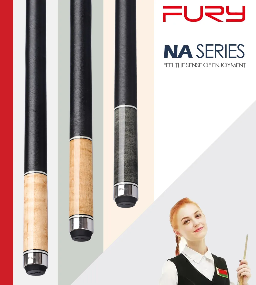 FURY NA1-3 Billird Pool cue11.75 мм 12,75 мм Tiger Tip Maple Taco billar Cue Stick Профессиональный Чехол