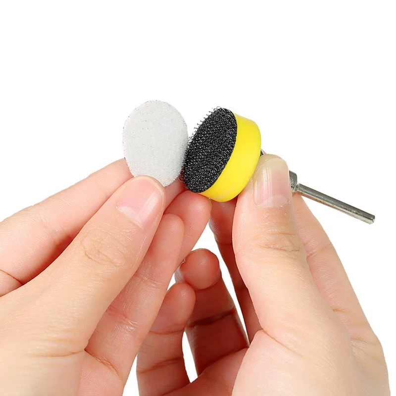 

100Pcs 25Mm 1 Inch Sander Disc Sanding Disk 100-3000 Grit Paper With 1Inch Abrasive Polish Pad Plate + 1/8 Inch Shank For Dremel