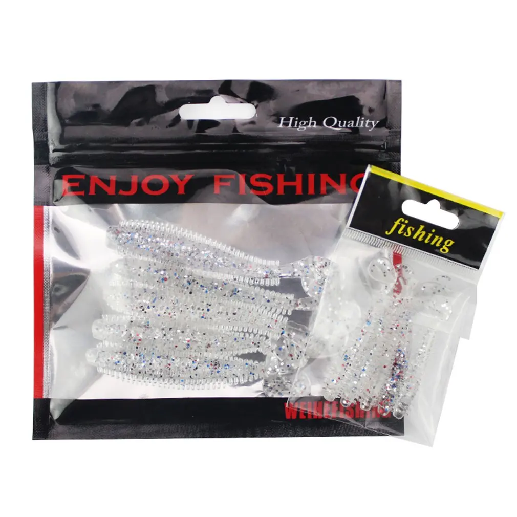 5 шт. 60 мм 90 рыболовная Мягкая приманка морской огурец весло Т хвост один Grub червь