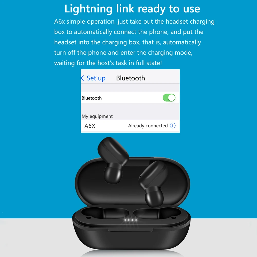 

Bluetooth 5.0 Earphones Earpieces TWS Wireless Headphones With Microphone Earphone Earbuds Handsfree Music Sports Gaming Headset