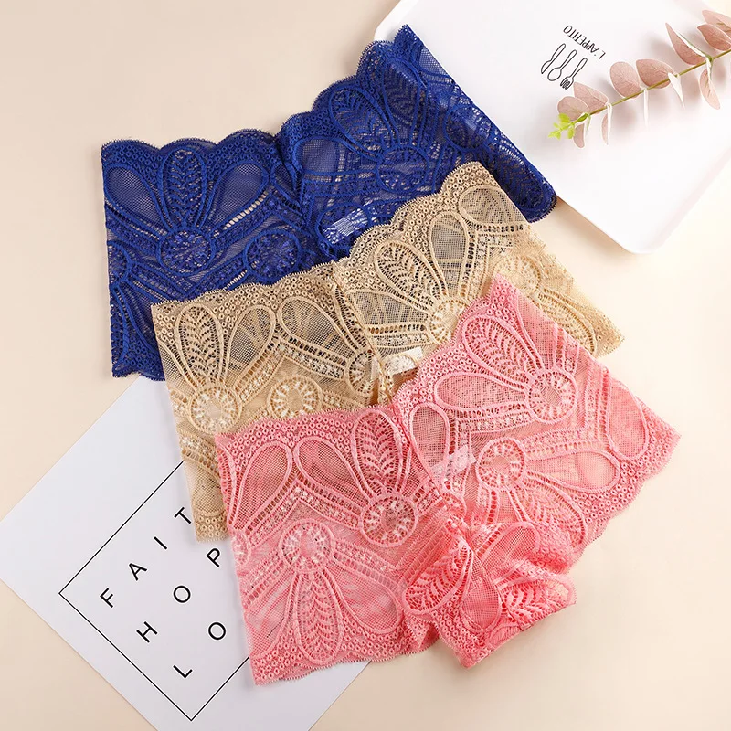 Женские кружевные трусы боксеры сексуальные французские шорты нижнее белье для