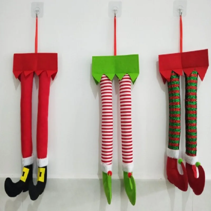 

Длинная подвеска, рождественские ноги эльфа, ножки Санта-Клауса, Рождественская елка, дверь, оконные украшения, Рождественский новый год, до...