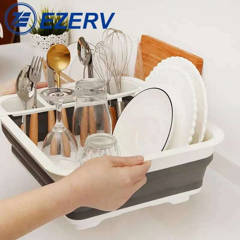 Складное блюдо для кемпера Автомобильная стойка посуды портативная чаша