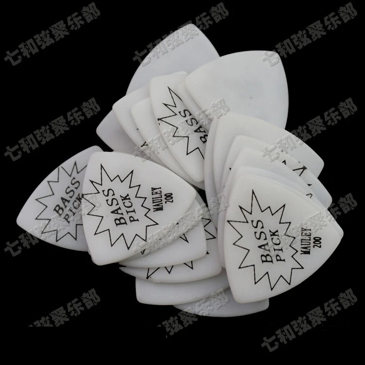10 шт. белый большой Треугольники медиаторы для бас-гитары 2 0 мм | Спорт и
