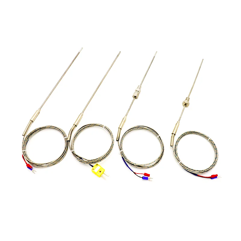 

K Type Thermocouple Flexible Probe Temperature Sensor With Connector