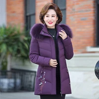 2021 new plus size 6xl winter jacket female down cotton padded clothes women casual slim parka middle aged coat overcoats