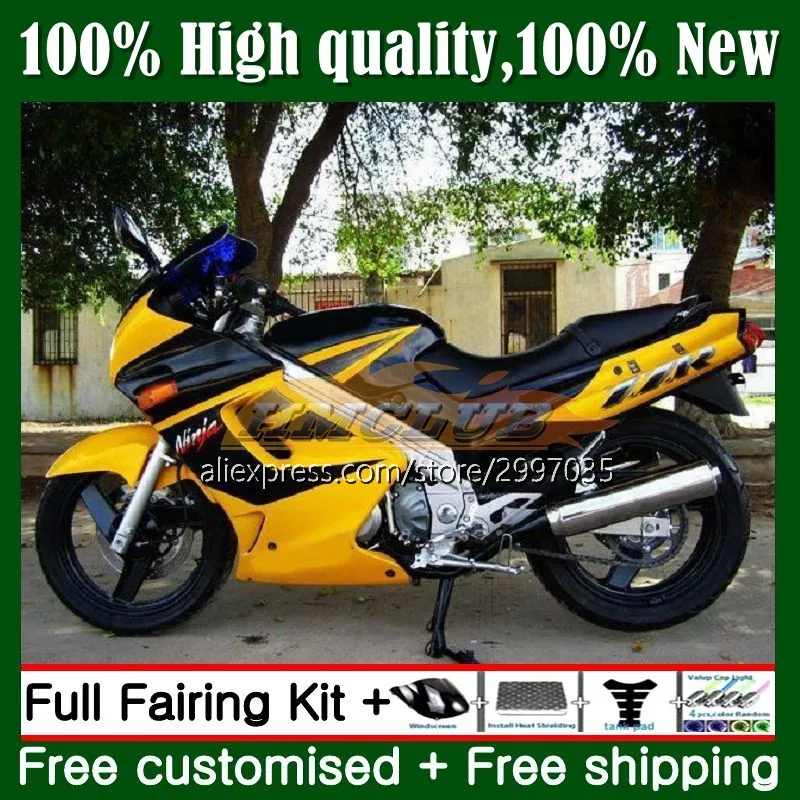 

Body For KAWASAKI NINJA ZZR250 ZZR 250 7No.16 ZZR-250 1990 1991 1992 1993 1994 ZXR250 95 96 97 98 99 Fairings Kit Stock Yellow