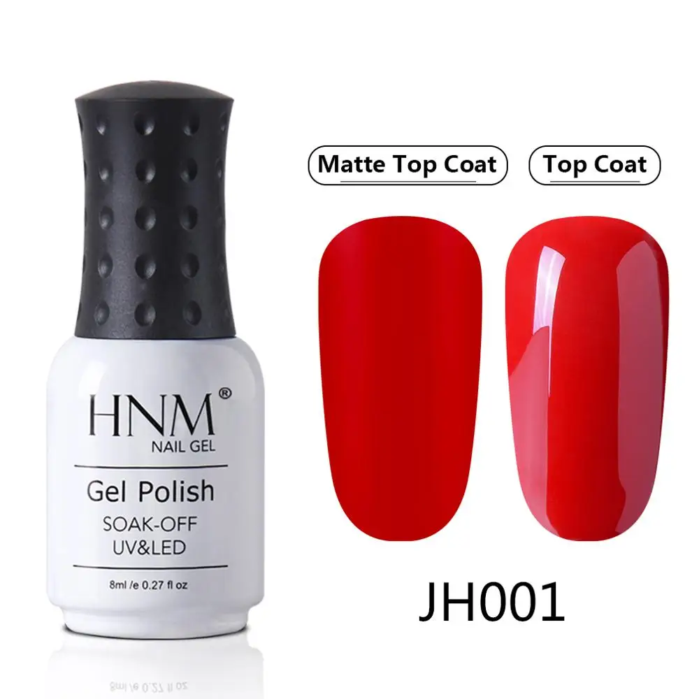 JH001 HNM красный коричневый матовый эффект гель лак для ногтей нужно матовое верхнее покрытие база Полупостоянный УФ светодиодный гибридные Лаки лак для ногтей - Цвет: JH001