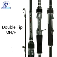 strong fishing rod double tip mhh for big fish high carbon spinning casting rod canne a peche carbonne jigging peche en mer