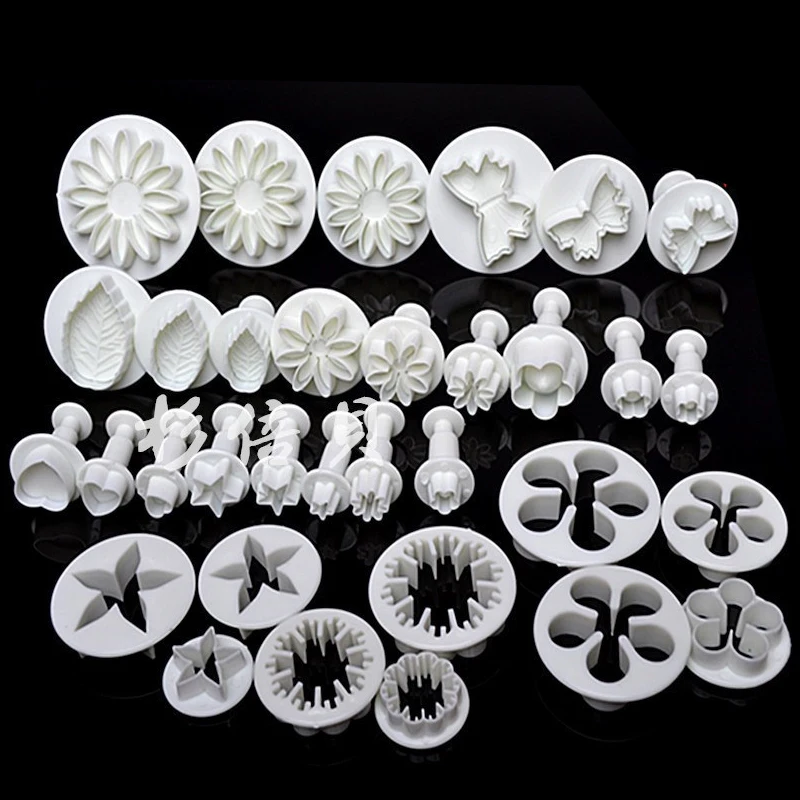 33 шт. сахар торт украшения инструменты комплект с цветочным принтом вырубки Fondant