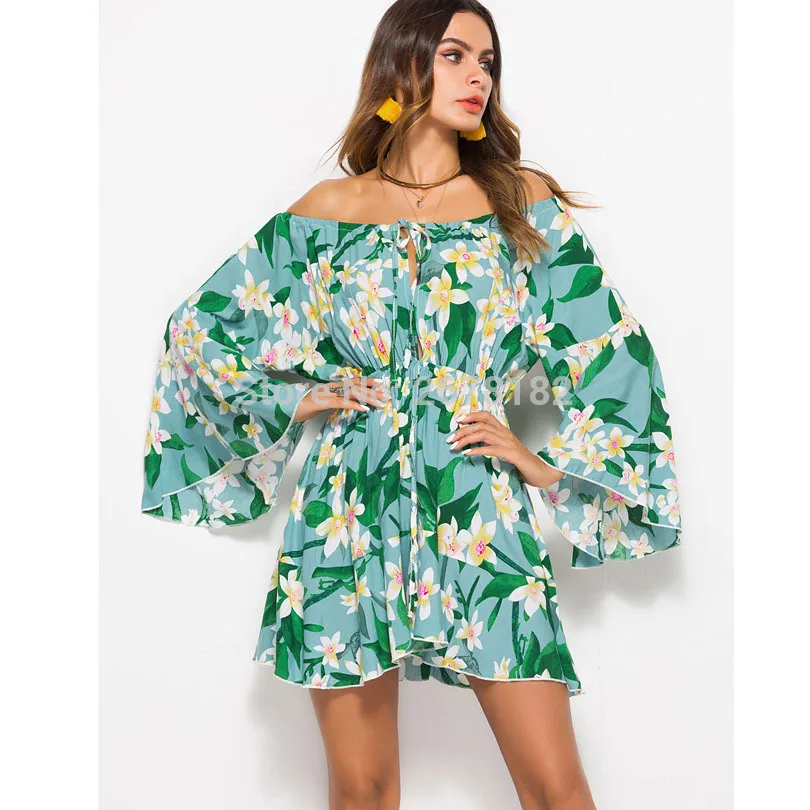 Летнее платье 2018 женское повседневное пляжное короткое с кисточками оранжевое