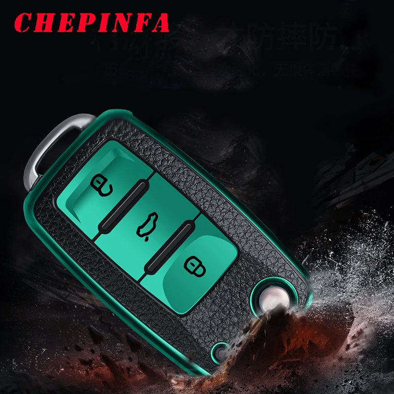 Чехол для автомобильных ключей из ТПУ чехол с полным покрытием VW Passat Golf GLI 7 mk7 Jetta