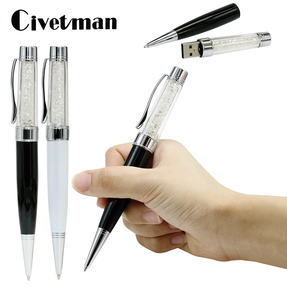 Роскошная Алмазная шариковая ручка USB флеш-накопитель 2 0 флешка 64 ГБ 4 8 16 32