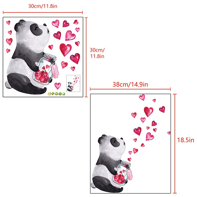 

Cartoon Panda Wall Stickers For Kids Room Home Decor Living Room Panda Mural Decals Bedroom Decorative Sticker